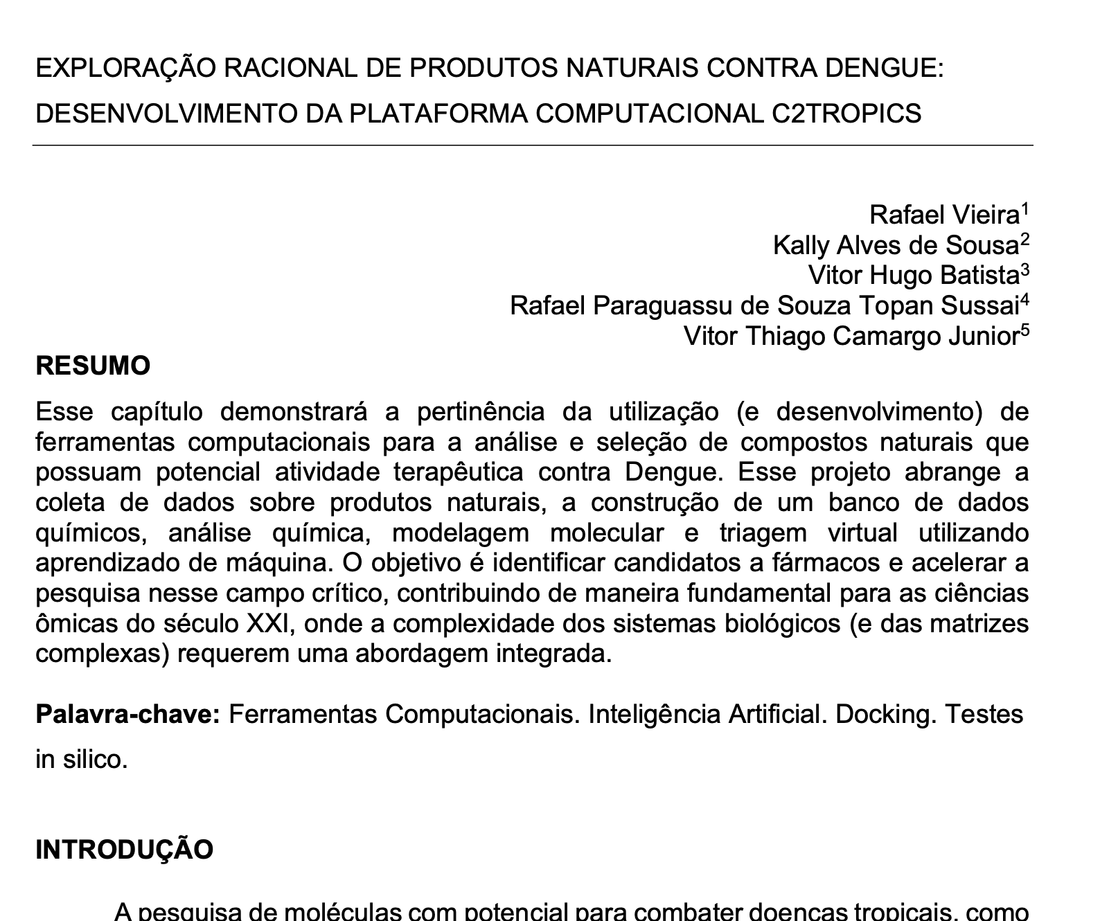 Capítulo de livro sobre a plataforma C2TROPICS